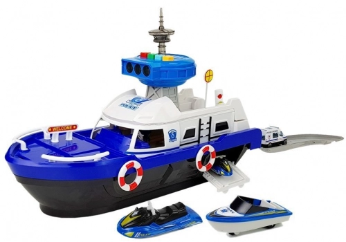 Police Transport Boat with cars, sounds and lights