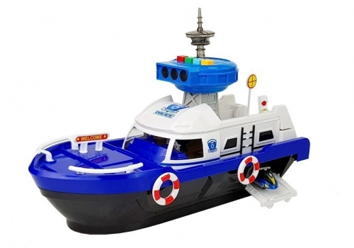 Police Transport Boat with cars, sounds and lights
