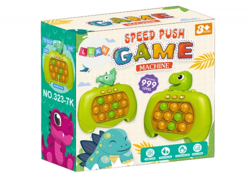 Pop-It Arcade Game Console 999 Levels Dinosaur Green A