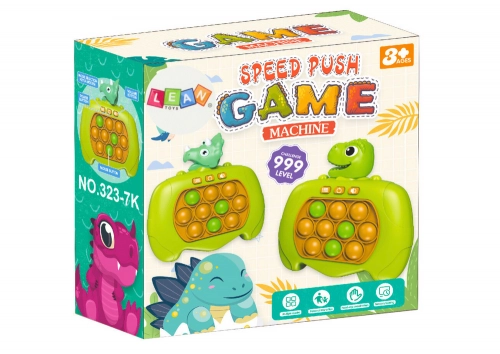Pop-It Arcade Game Console 999 Levels Dinosaur Green B