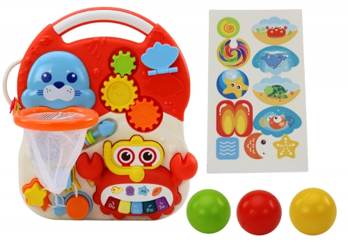 Push Toy Interactive Educational Table 2in1 Red