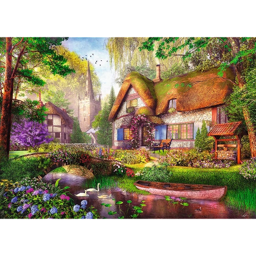 Puzzle - 1000 Premium Plus - Tea Time: A cottage in the forest Trefl 10804
