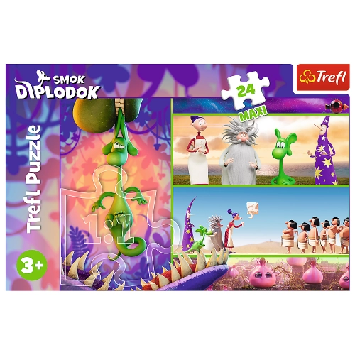 Puzzle - 24 Maxi - Curious Diplodocus Dragon - Human Film Diplodocus Dragon 14376