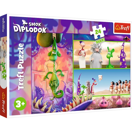 Puzzle - 24 Maxi - Curious Diplodocus Dragon - Human Film Diplodocus Dragon 14376