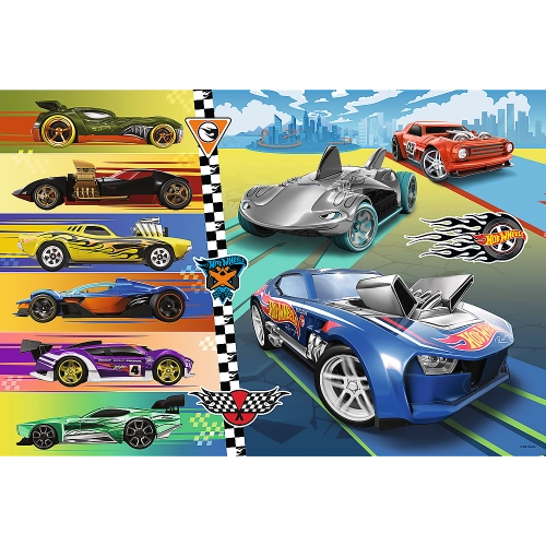 Puzzle - 24 Maxi - Fast Hot Wheels - Mattel Hot Wheels 14362