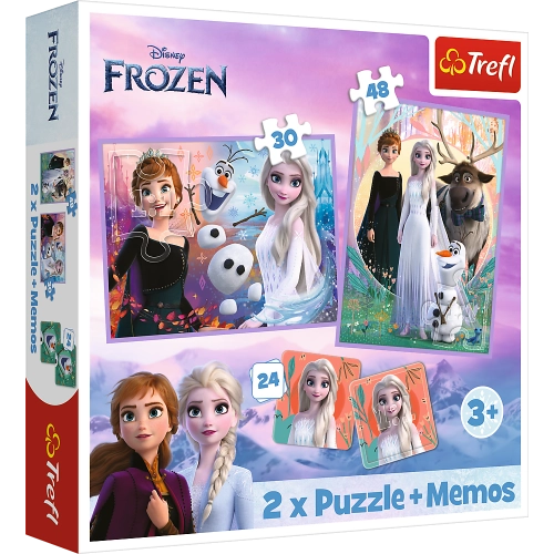 Puzzle - 2in1+memos Princesses in their land - Disney Frozen 2 93335