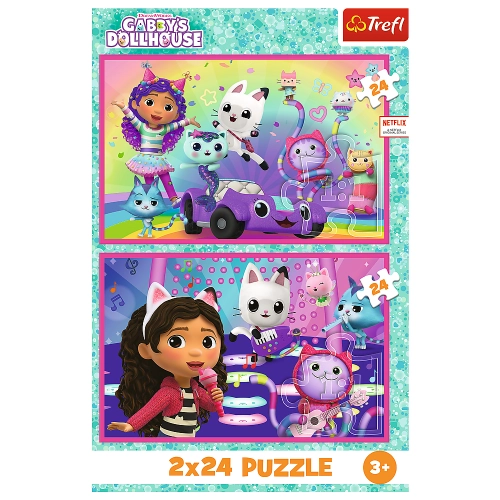 Puzzle - 2x24 - Fun with Gabby - Universal Gabbys Dollhouse Trefl 34433