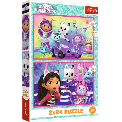 Puzzle - 2x24 - Fun with Gabby - Universal Gabbys Dollhouse Trefl 34433