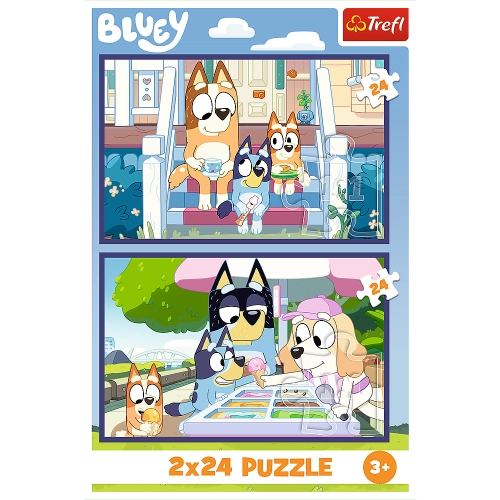 Puzzle - 2x24 - Funny Bluey - BBC Bluey Trefl 34446