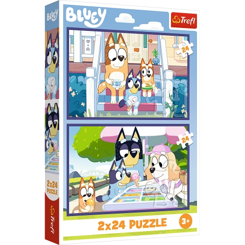 Puzzle - 2x24 - Funny Bluey - BBC Bluey Trefl 34446