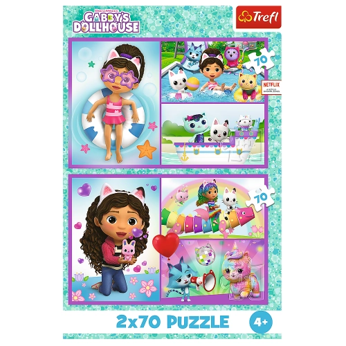 Puzzle - 2x70 - Play with Gabby Trefl 34438
