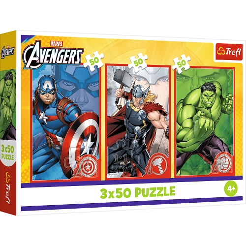 Puzzle - 3x50 - Your hero / Disney Marvel The Avengers Trefl 34891