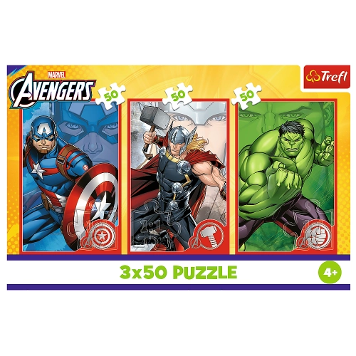 Puzzle - 3x50 - Your hero / Disney Marvel The Avengers Trefl 34891
