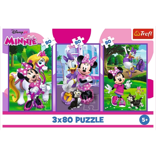 Puzzle - 3x80 - Minnie and friends - Disney Minnie Trefl 34889