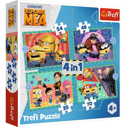 Puzzle - 4 in 1 - Crazy Minions Trefl 34648