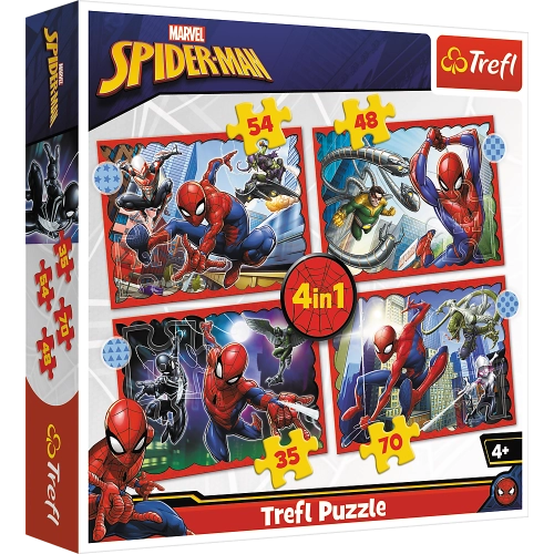 Puzzle - 4in1 - Heroic Spider-Man Trefl 34384