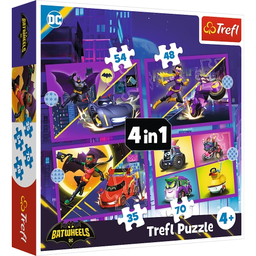 Puzzle - 4in1 - Meet Batwheels - Warner Batwheels 34658