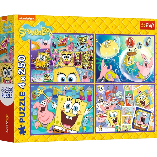 Puzzle - 4x250 - SpongeBob's Crazy World Trefl 13342