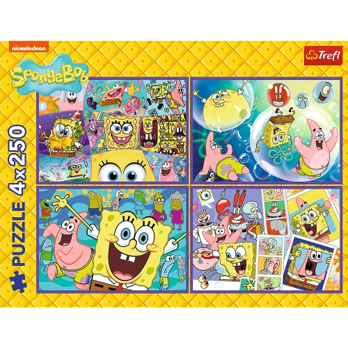 Puzzle - 4x250 - SpongeBob's Crazy World Trefl 13342