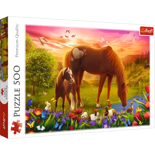 Puzzle - 500 - Horses in the Meadow Trefl 37451