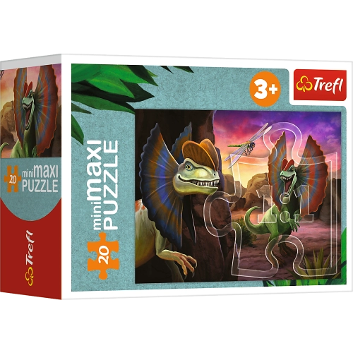 Puzzle - miniMaxi - Discover the world of dinosaurs - Trefl 56036