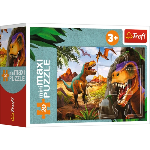 Puzzle - miniMaxi - Discover the world of dinosaurs - Trefl 56036