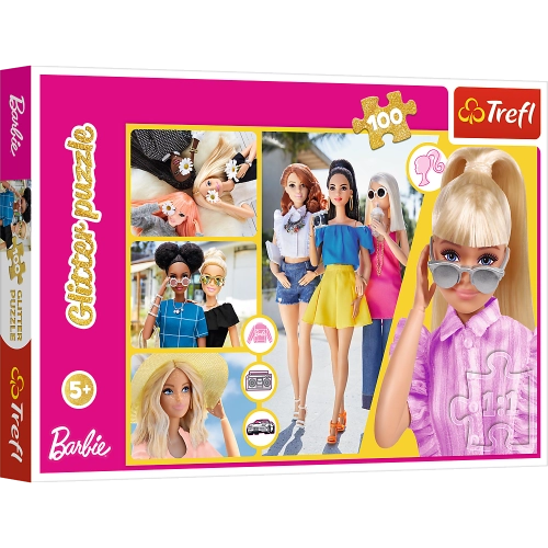 Puzzle - "100 Glitter" - Glitter Barbie Trefl 14830