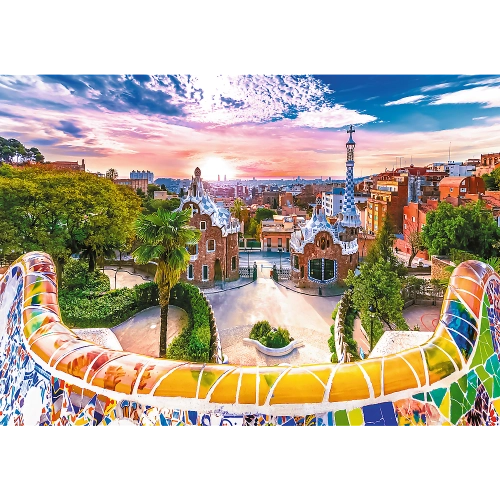 Puzzle - "1000" - Sunset over Barcelona, Spain Trefl 10711