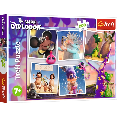 Puzzle - "200" - Adventures of the Diplodocus Dragon Trefl 13322