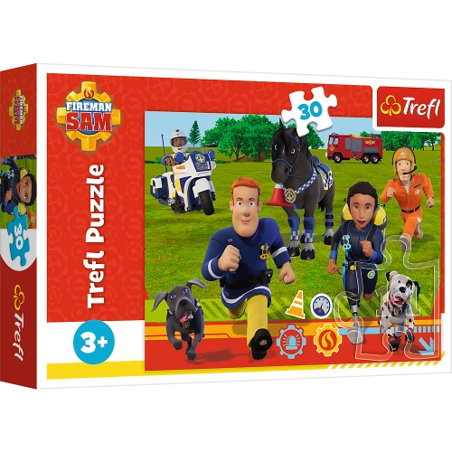 Puzzle - "30" - Ready to help Fireman Sam Trefl 18297