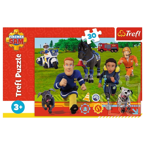 Puzzle - "30" - Ready to help Fireman Sam Trefl 18297