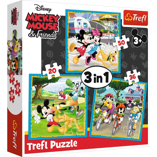 Puzzle - "3in1" - Mickey Mouse with friends Trefl 34846