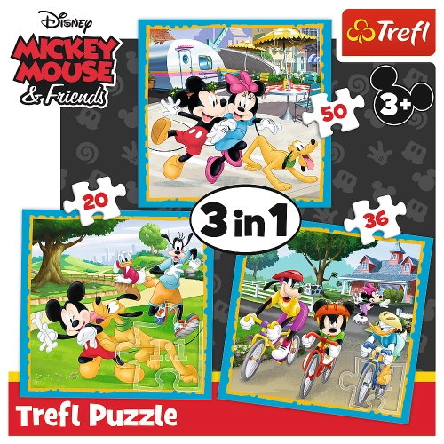 Puzzle - "3in1" - Mickey Mouse with friends Trefl 34846