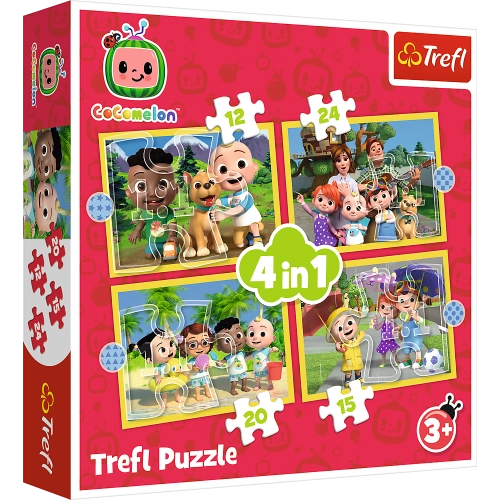 Puzzle - "4in1 (12, 15, 20, 24)" - Cocomelon, Meet the heroes Trefl 34647