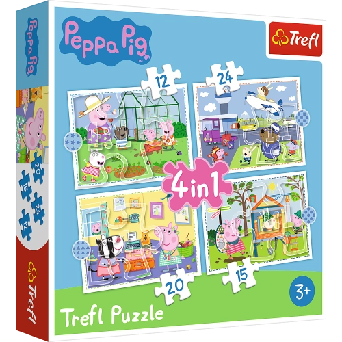 Puzzle - "4in1" - Holiday memories / Peppa Pig Trefl 34359