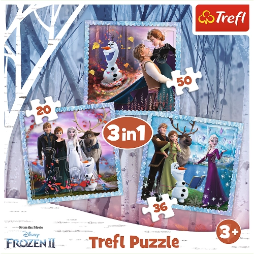 Puzzle 3in1 Frozen Magical Tale Trefl 34853