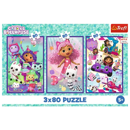 Puzzle 3x80 - Colorful Days of Gabby Trefl 34882