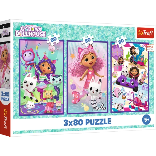Puzzle 3x80 - Colorful Days of Gabby Trefl 34882