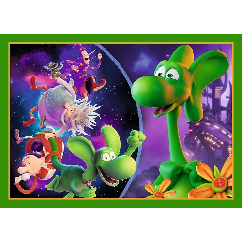 Puzzle 4in1 World of the Diplodocus Dragon - Human Film Diplodocus 34663