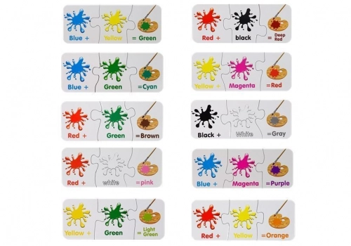 Puzzle Educational English Colors 10 Connections
