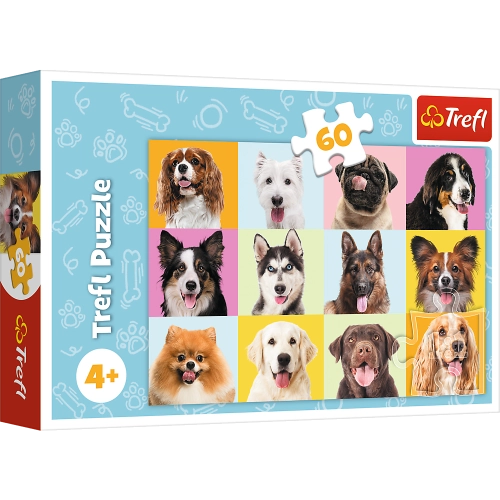 Puzzles - "60" - Sweet puppies / Trefl 17374