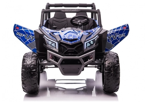 Divvietīgs bērnu elektromobilis Bagijs UTV-MX Blue Spider Painted