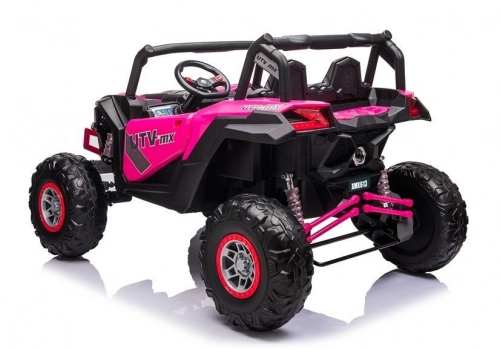 Divvietīgs bērnu elektromobilis Bagijs UTV-MX Pink