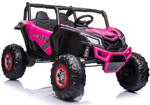Divvietīgs bērnu elektromobilis Bagijs UTV-MX Pink