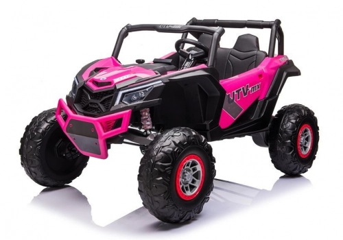 Divvietīgs bērnu elektromobilis Bagijs UTV-MX Pink