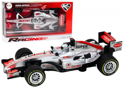 Racer Sports Car With 1:9 Drive Silver Sounds