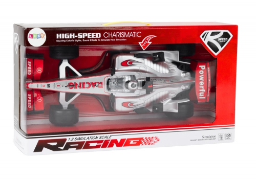 Racer Sports Car With 1:9 Drive Silver Sounds