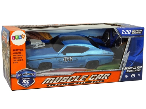 Radiovadāmā mašīna ar pulti Sports Car Classic 1:20 Blue Pilot
