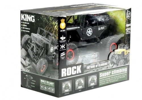 Radiovadāmā mašīna Monster Car Jeep Black