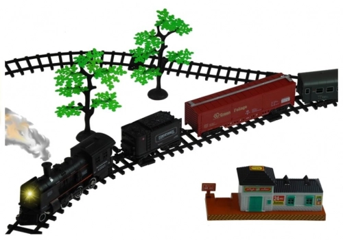 Rail King Train Set Smoke Realistic Toy Locomotive
